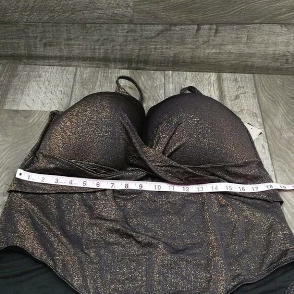 Kenneth Cole Push Up Mio One Piece Swimsuit - Picture 8 of 11